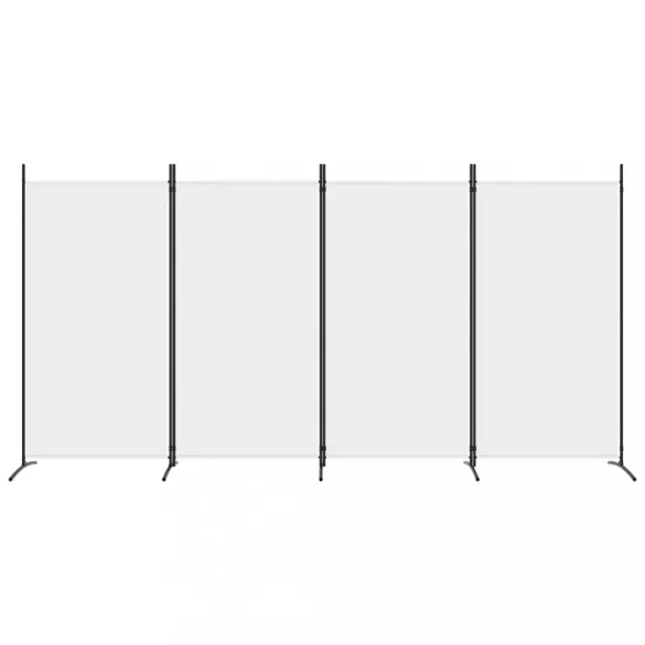 4 paneles fehér szövet térelválasztó 346x180 cm