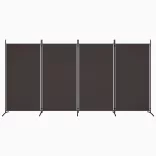 4 paneles barna szövet térelválasztó 346x180 cm