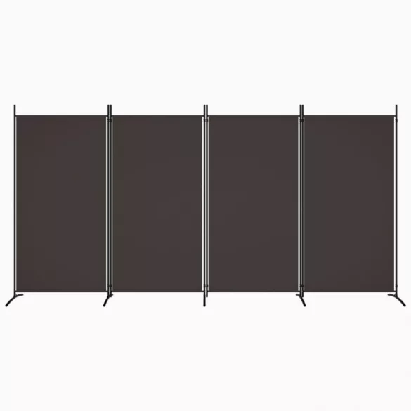 4 paneles barna szövet térelválasztó 346x180 cm