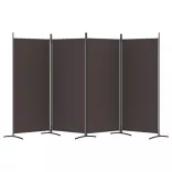 4 paneles barna szövet térelválasztó 346x180 cm