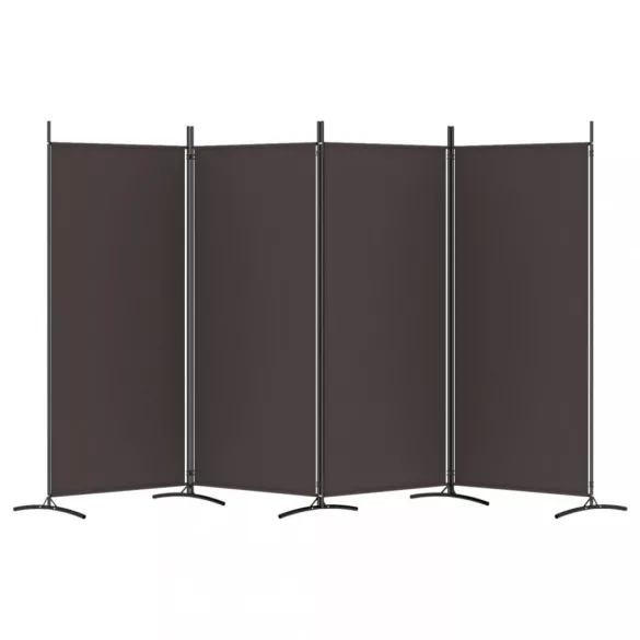 4 paneles barna szövet térelválasztó 346x180 cm