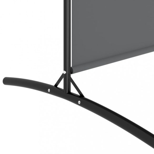6 paneles antracitszürke szövet térelválasztó 520x180 cm