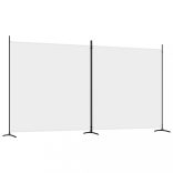 2 paneles fehér szövet térelválasztó 348x180 cm