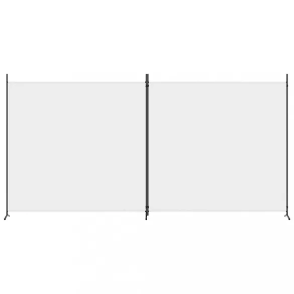 2 paneles fehér szövet térelválasztó 348x180 cm