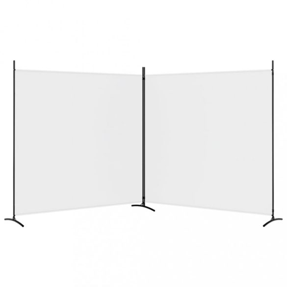 2 paneles fehér szövet térelválasztó 348x180 cm