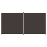 2 paneles barna szövet paraván 348x180 cm