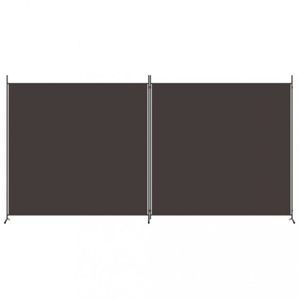 2 paneles barna szövet paraván 348x180 cm