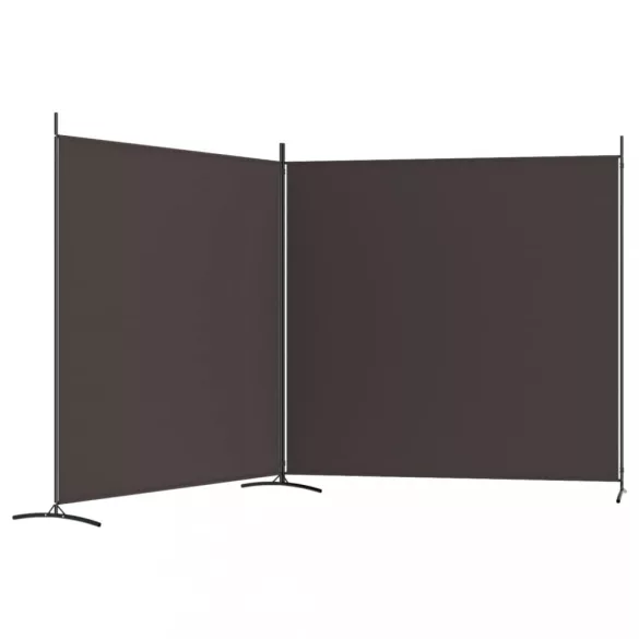 2 paneles barna szövet paraván 348x180 cm