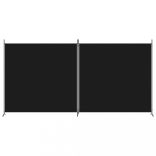 2 paneles fekete szövet térelválasztó 348 x 180 cm