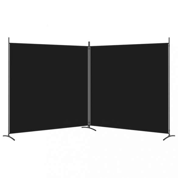 2 paneles fekete szövet térelválasztó 348 x 180 cm