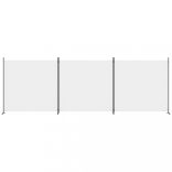 2 paneles fehér szövet térelválasztó 525x180 cm