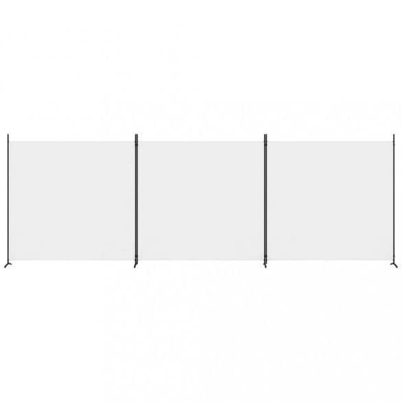 2 paneles fehér szövet térelválasztó 525x180 cm