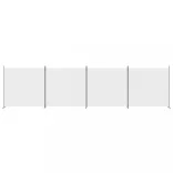 4 paneles fehér szövet térelválasztó 698x180 cm
