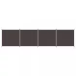 4 paneles barna szövet térelválasztó 698x180 cm