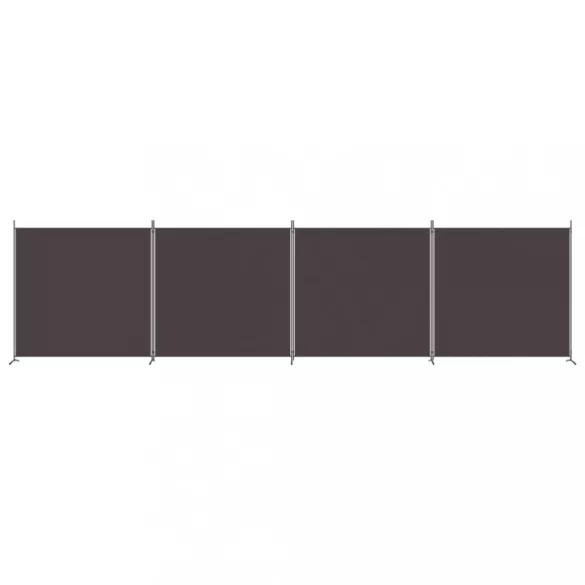 4 paneles barna szövet térelválasztó 698x180 cm