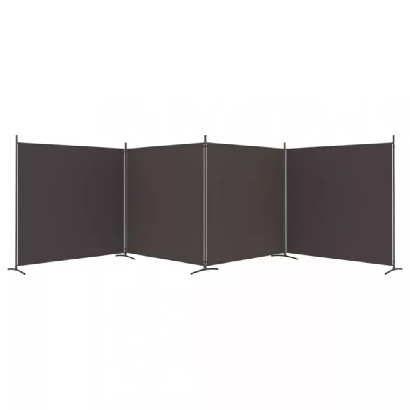 4 paneles barna szövet térelválasztó 698x180 cm