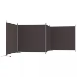 4 paneles barna szövet térelválasztó 698x180 cm