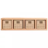 tömör diófa falipolc kosarakkal 62 x 18 x 16 cm