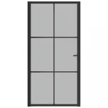 fekete matt üveg és alumínium beltéri ajtó 102,5 x 201,5 cm