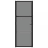 fekete ESG üveg és alumínium beltéri ajtó 76 x 201,5 cm