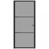 fekete ESG üveg és alumínium beltéri ajtó 93 x 201,5 cm