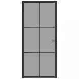 fekete ESG üveg és alumínium beltéri ajtó 93 x 201,5 cm