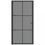 fekete ESG üveg és alumínium beltéri ajtó 102,5 x 201,5 cm