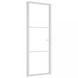 fehér ESG üveg és alumínium beltéri ajtó 76 x 201,5 cm