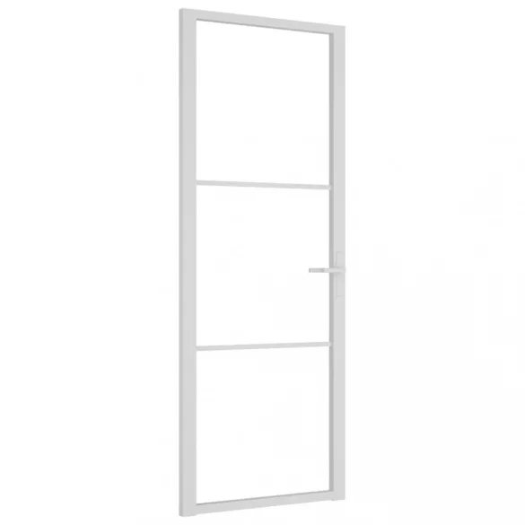 fehér ESG üveg és alumínium beltéri ajtó 76 x 201,5 cm