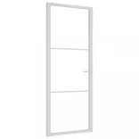 fehér ESG üveg és alumínium beltéri ajtó 83 x 201,5 cm