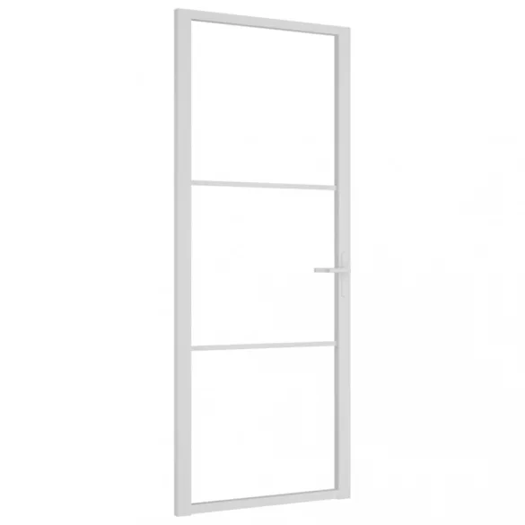 fehér ESG üveg és alumínium beltéri ajtó 83 x 201,5 cm