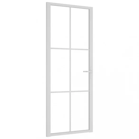 fehér ESG üveg és alumínium beltéri ajtó 83 x 201,5 cm