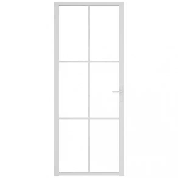 fehér ESG üveg és alumínium beltéri ajtó 83 x 201,5 cm