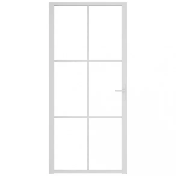 fehér ESG üveg és alumínium beltéri ajtó 93 x 201,5 cm