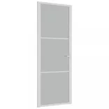 fehér matt üveg és alumínium beltéri ajtó 76 x 201,5 cm