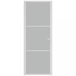 fehér matt üveg és alumínium beltéri ajtó 76 x 201,5 cm