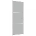 fehér matt üveg és alumínium beltéri ajtó 83 x 201,5 cm