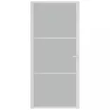 fehér matt üveg és alumínium beltéri ajtó 93 x 201,5 cm