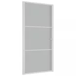 fehér matt üveg és alumínium beltéri ajtó 102,5 x 201,5 cm