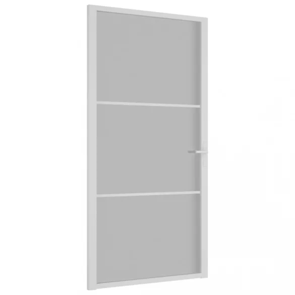 fehér matt üveg és alumínium beltéri ajtó 102,5 x 201,5 cm