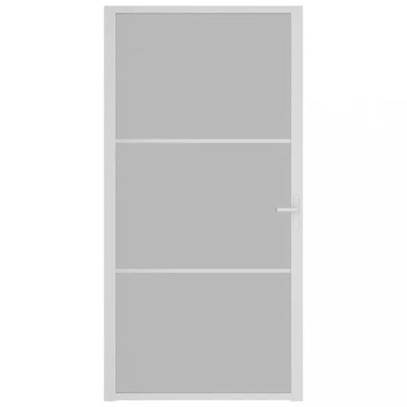 fehér matt üveg és alumínium beltéri ajtó 102,5 x 201,5 cm