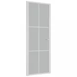 fehér matt üveg és alumínium beltéri ajtó 76 x 201,5 cm
