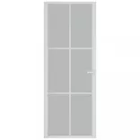 fehér matt üveg és alumínium beltéri ajtó 76 x 201,5 cm