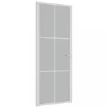 fehér matt üveg és alumínium beltéri ajtó 83 x 201,5 cm