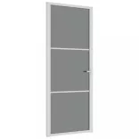 fehér ESG üveg és alumínium beltéri ajtó 83 x 201,5 cm