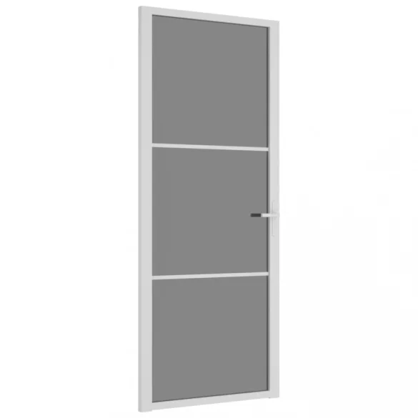 fehér ESG üveg és alumínium beltéri ajtó 83 x 201,5 cm