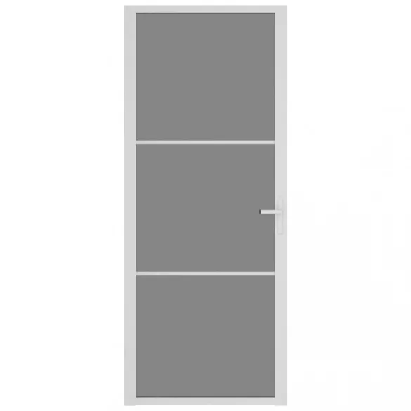 fehér ESG üveg és alumínium beltéri ajtó 83 x 201,5 cm