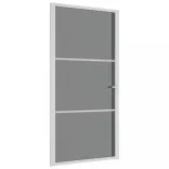 fehér ESG üveg és alumínium beltéri ajtó 102,5 x 201,5 cm