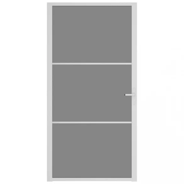 fehér ESG üveg és alumínium beltéri ajtó 102,5 x 201,5 cm