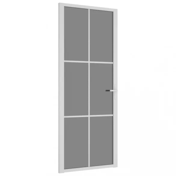 fehér ESG üveg és alumínium beltéri ajtó 83 x 201,5 cm